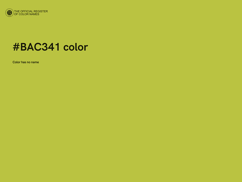 #BAC341 color image