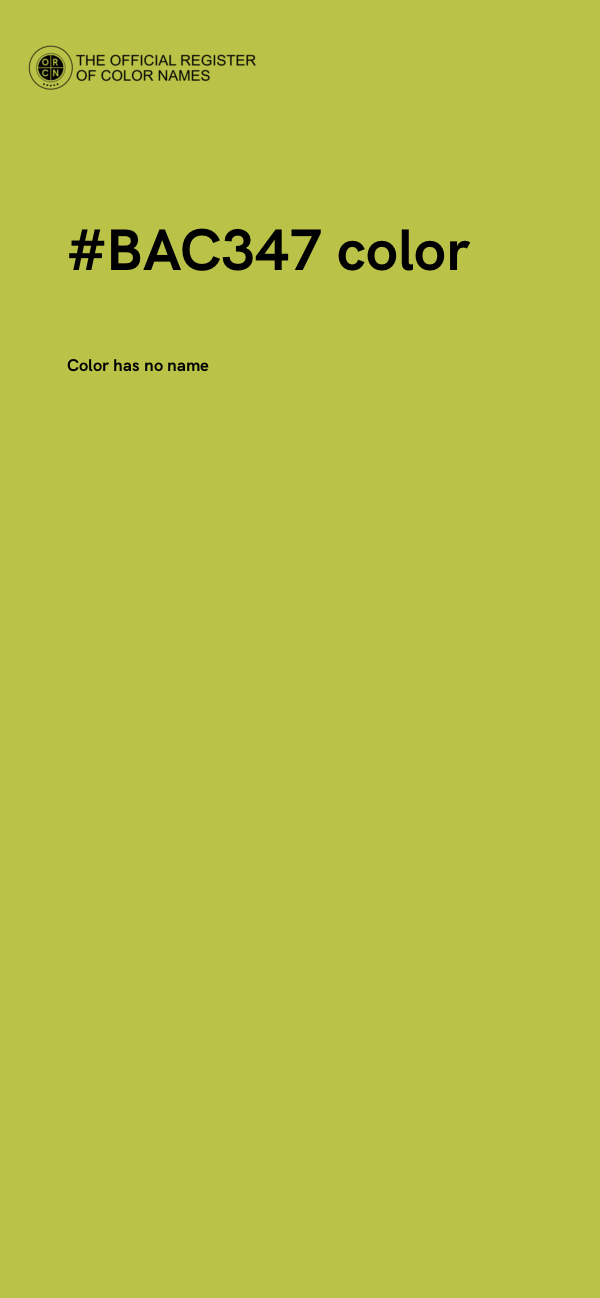 #BAC347 color image