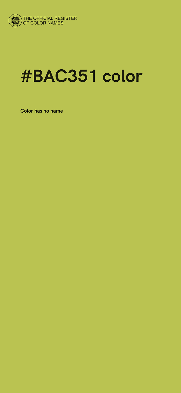 #BAC351 color image