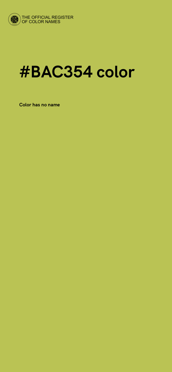 #BAC354 color image