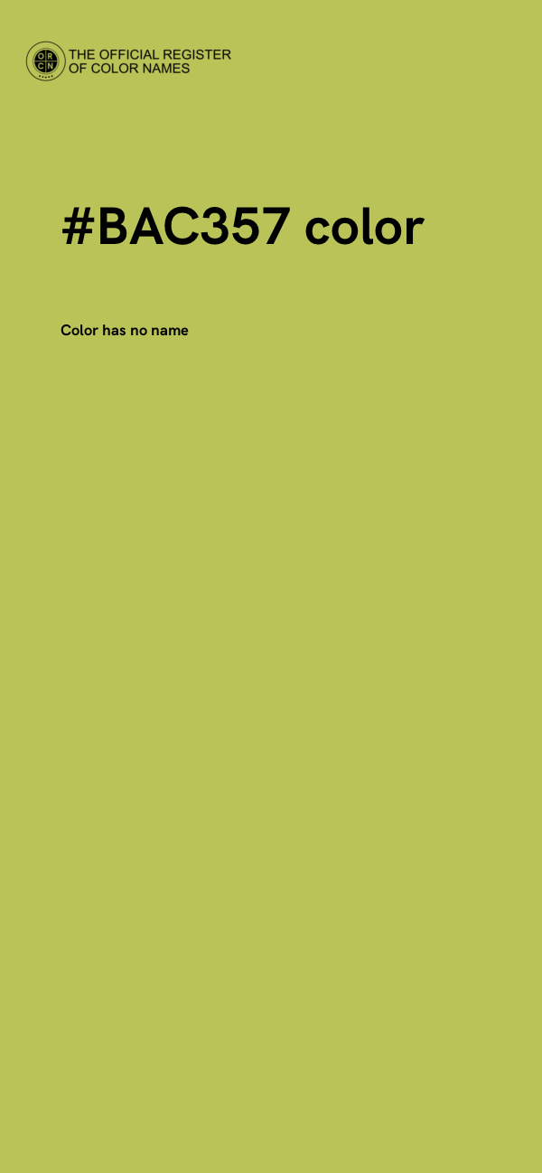 #BAC357 color image