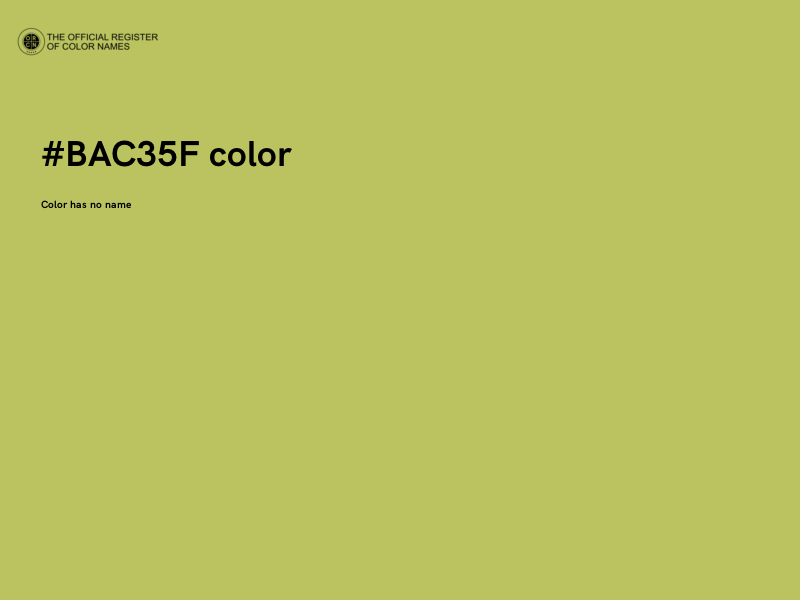 #BAC35F color image