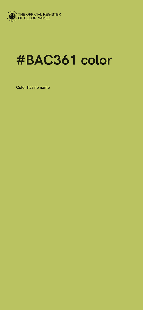 #BAC361 color image