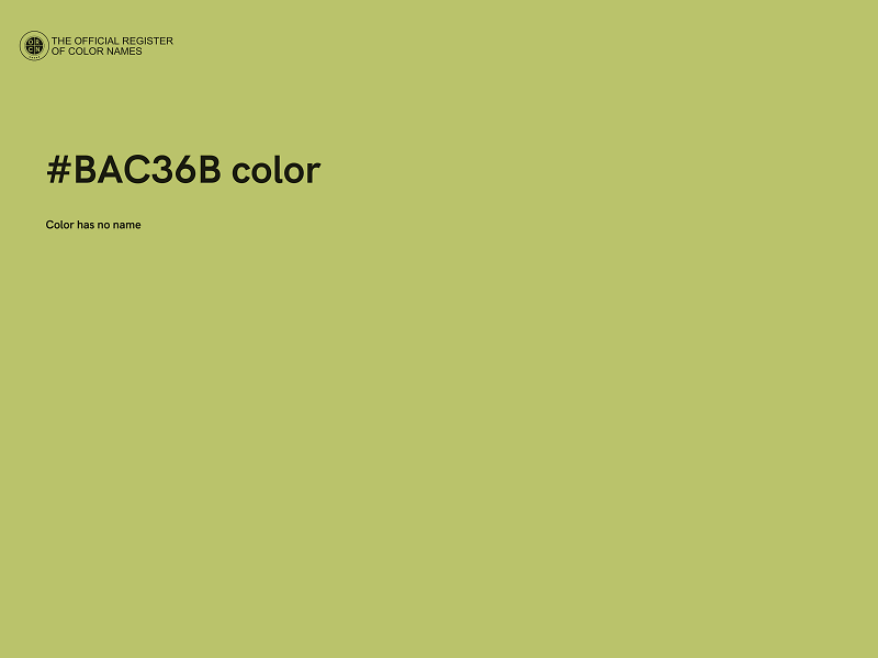 #BAC36B color image