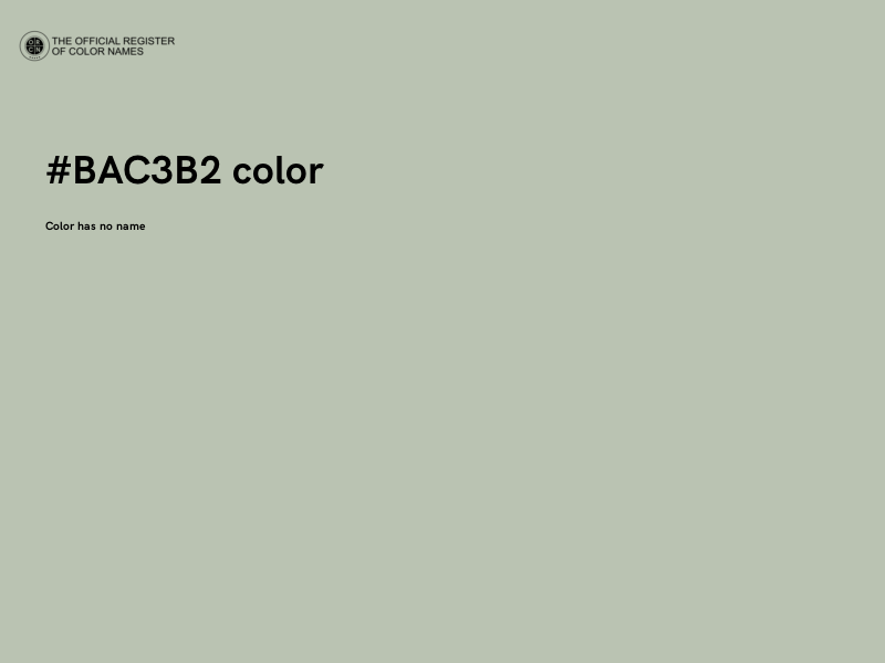 #BAC3B2 color image