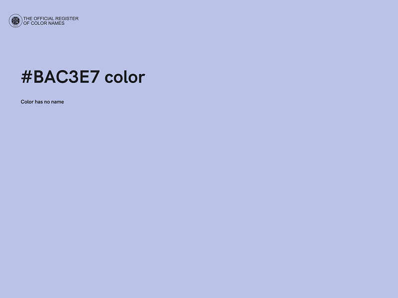 #BAC3E7 color image