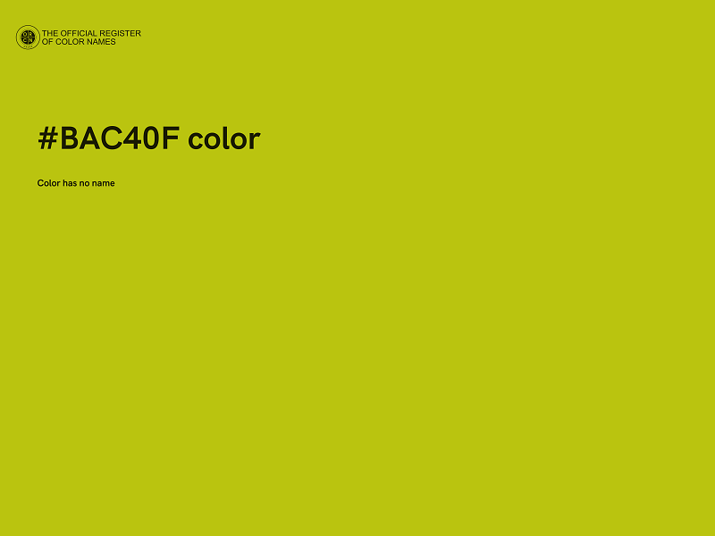 #BAC40F color image