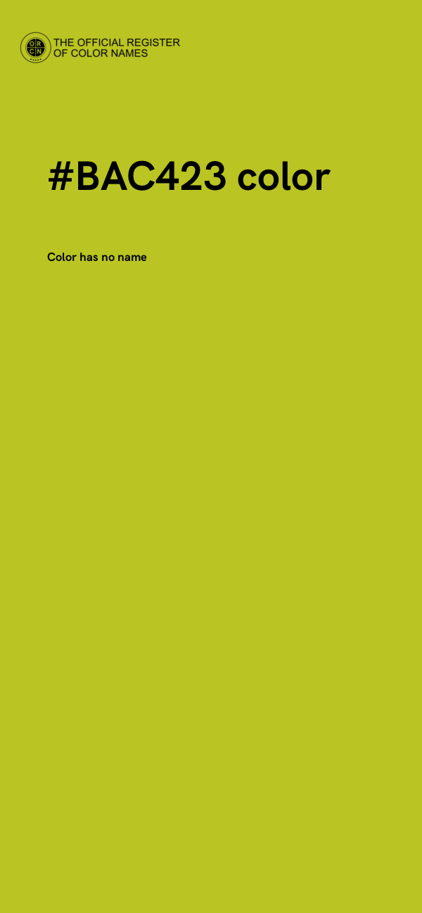 #BAC423 color image