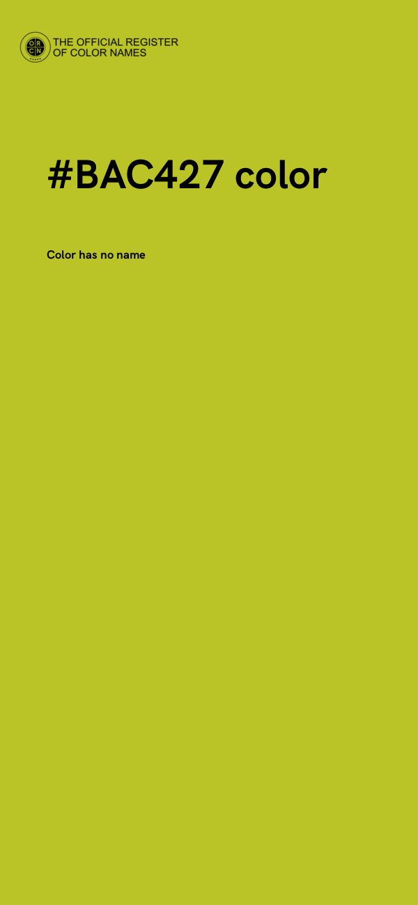 #BAC427 color image