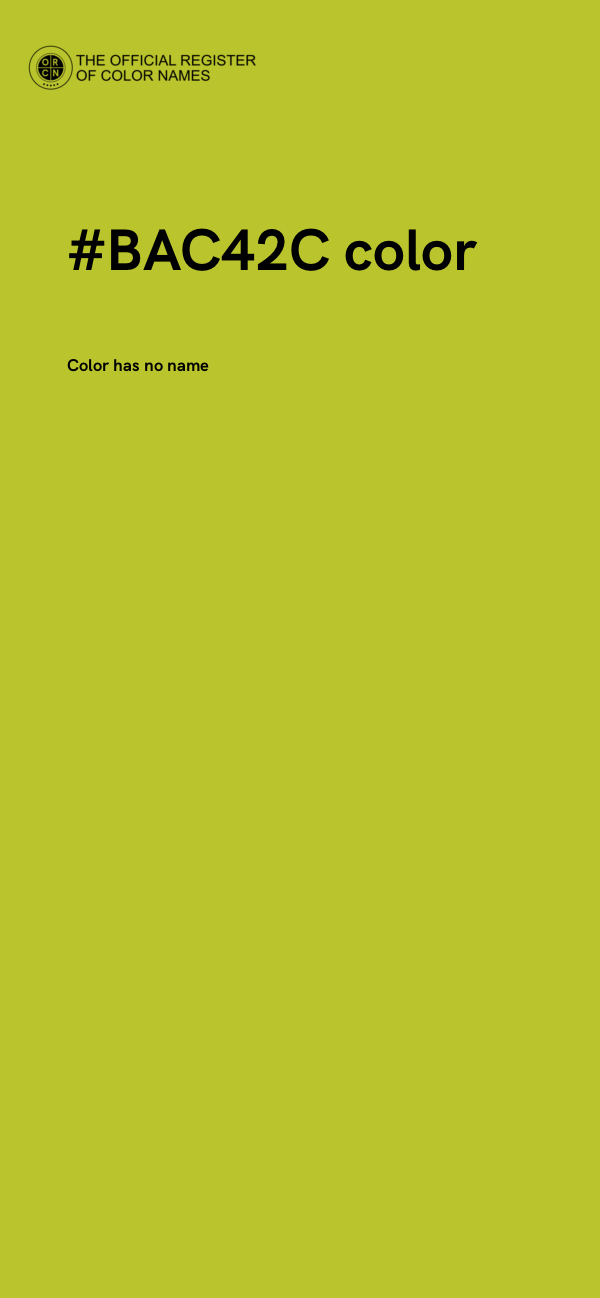 #BAC42C color image