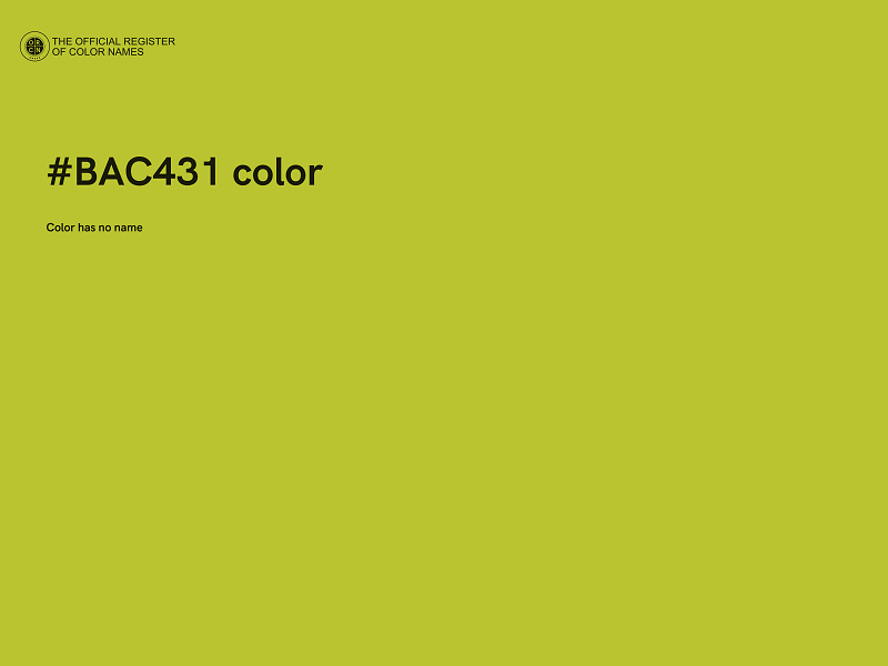 #BAC431 color image