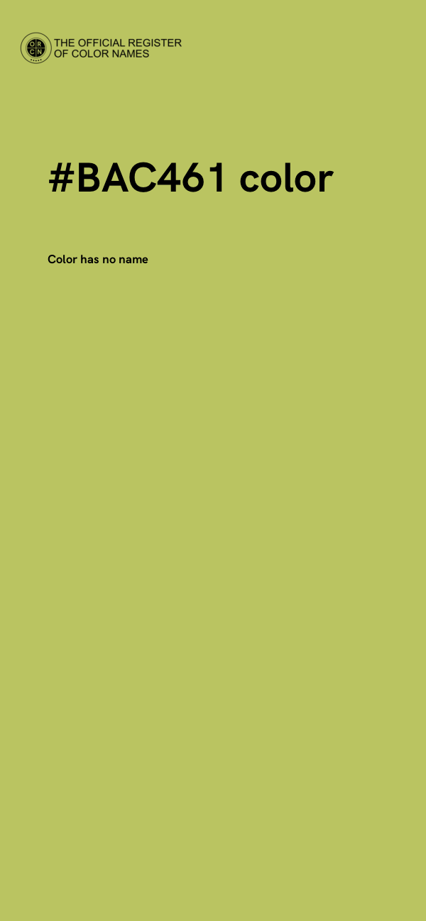 #BAC461 color image
