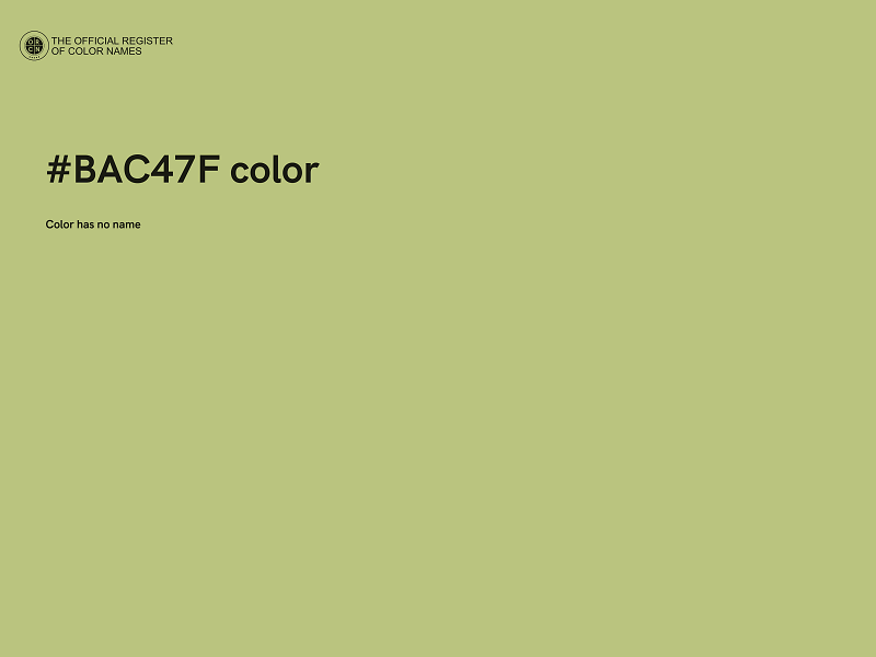 #BAC47F color image