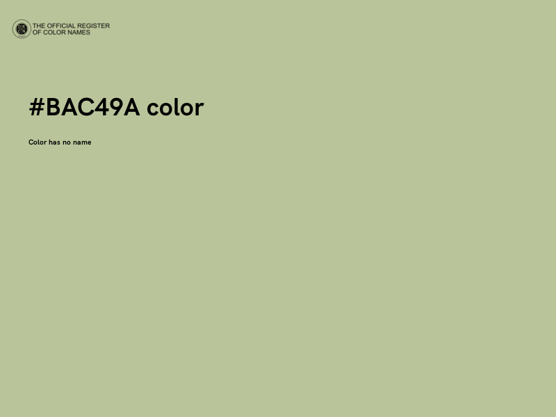 #BAC49A color image