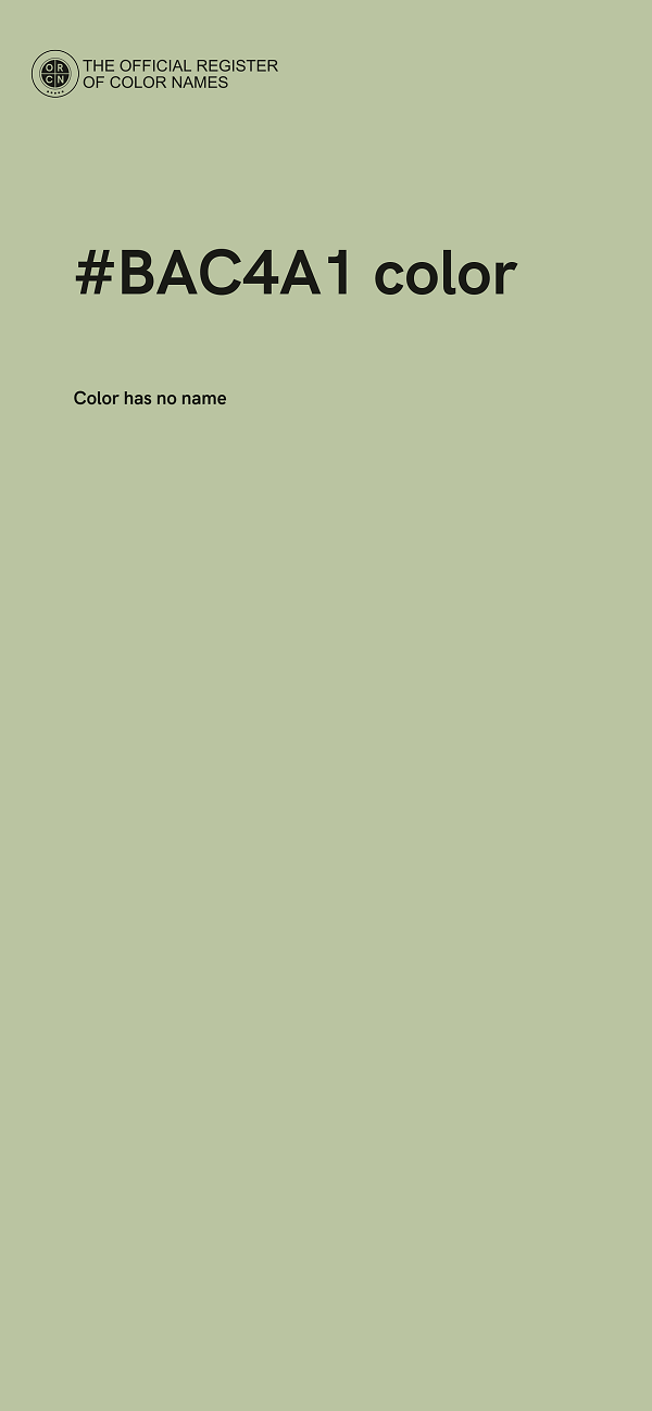 #BAC4A1 color image