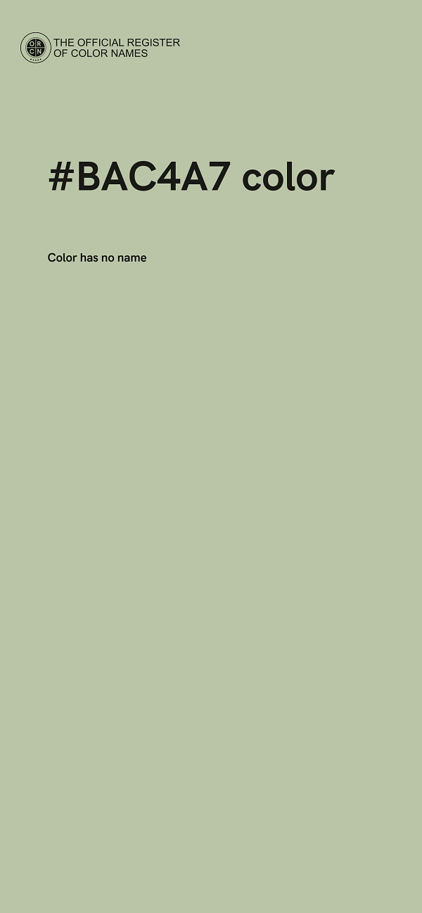 #BAC4A7 color image