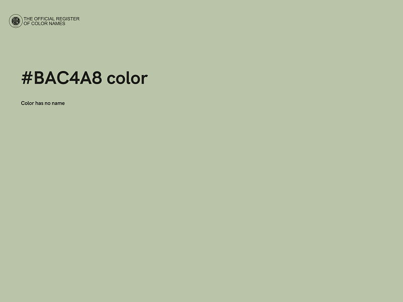 #BAC4A8 color image