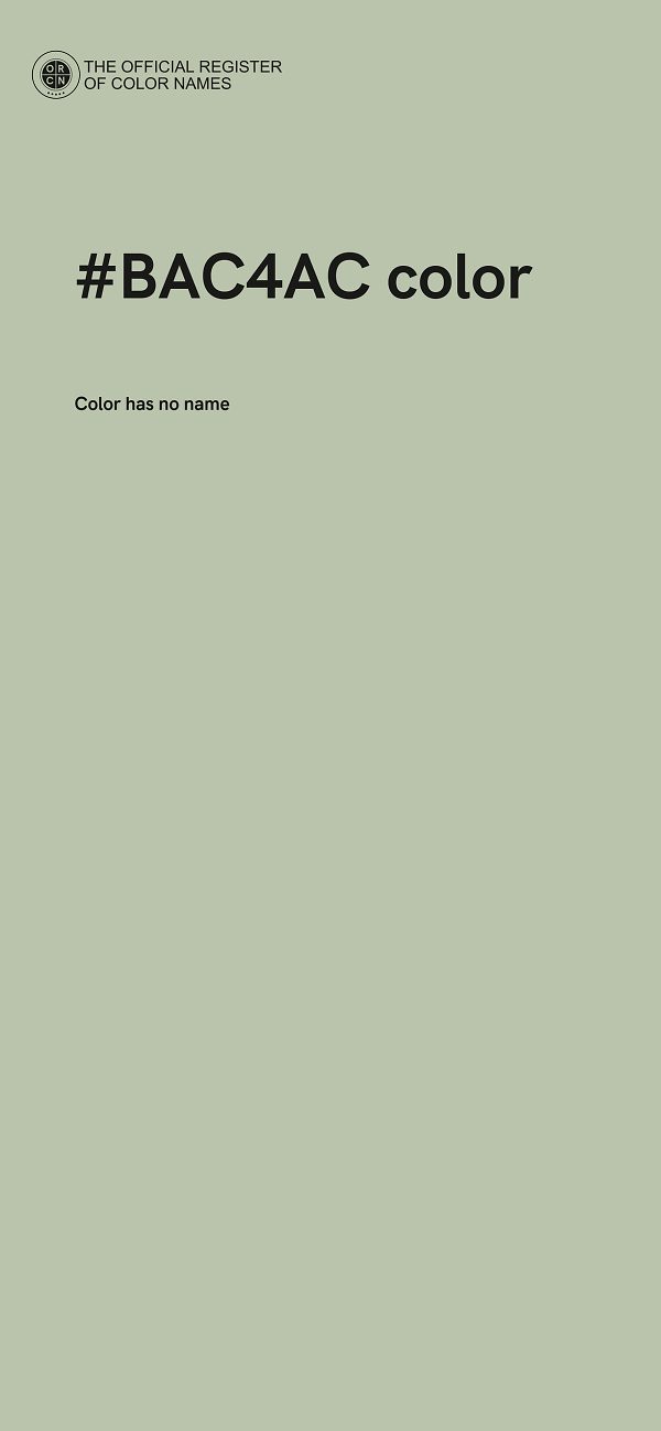 #BAC4AC color image