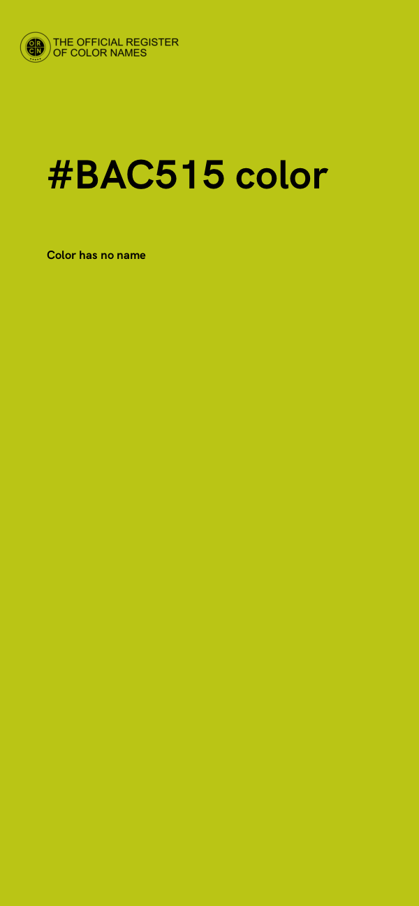 #BAC515 color image