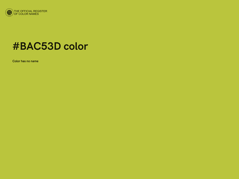 #BAC53D color image