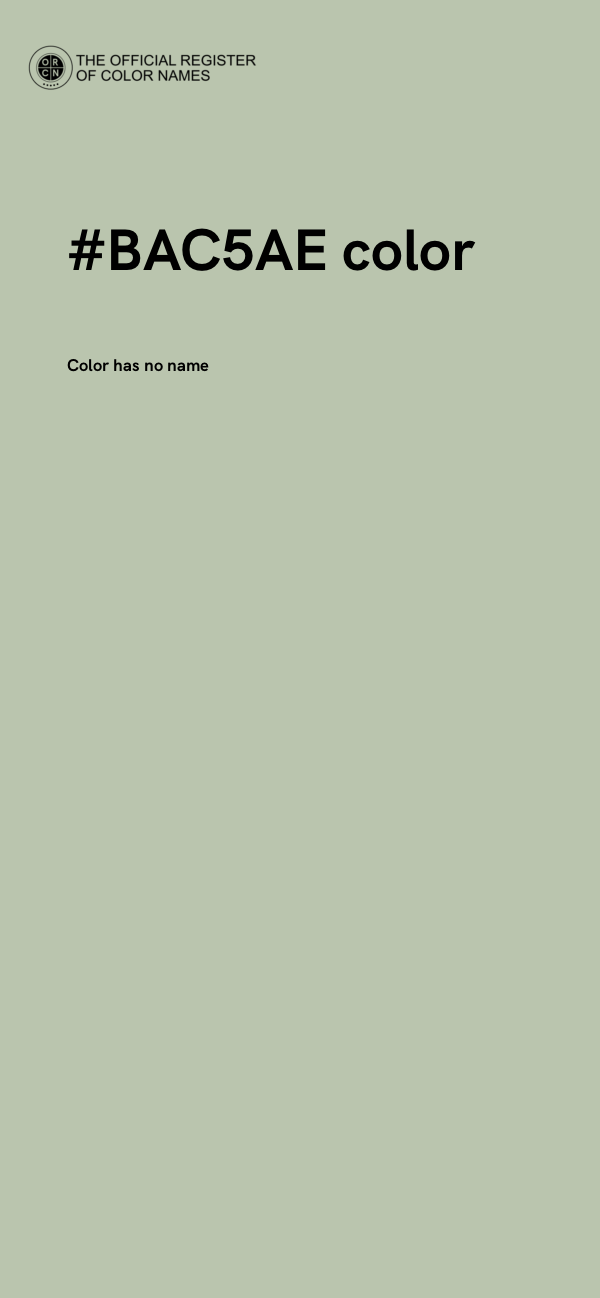 #BAC5AE color image
