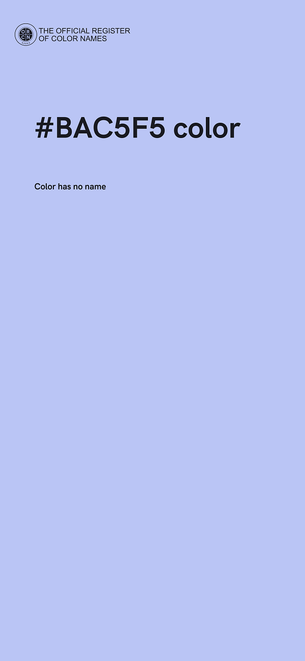 #BAC5F5 color image