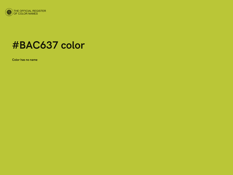 #BAC637 color image