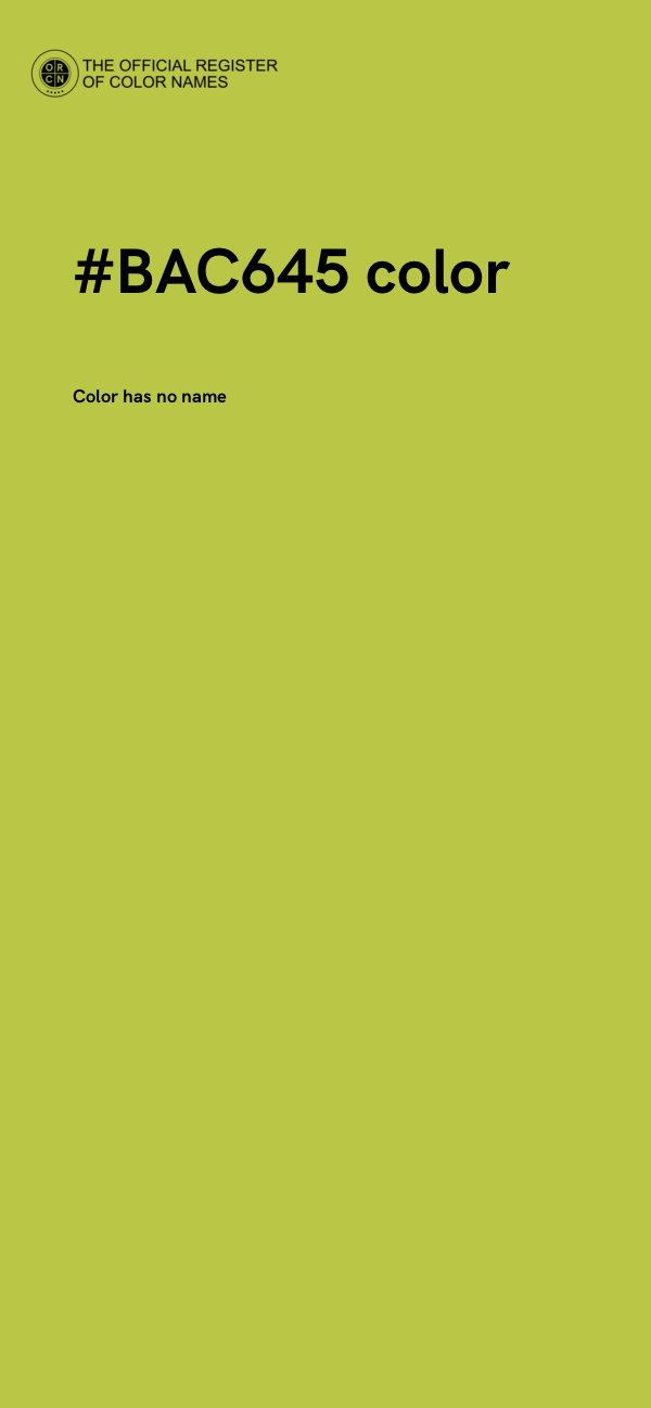 #BAC645 color image