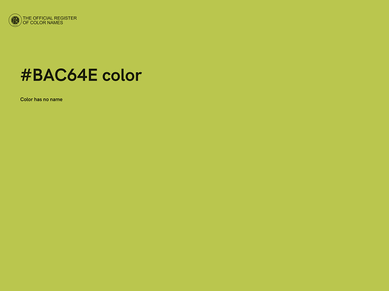 #BAC64E color image