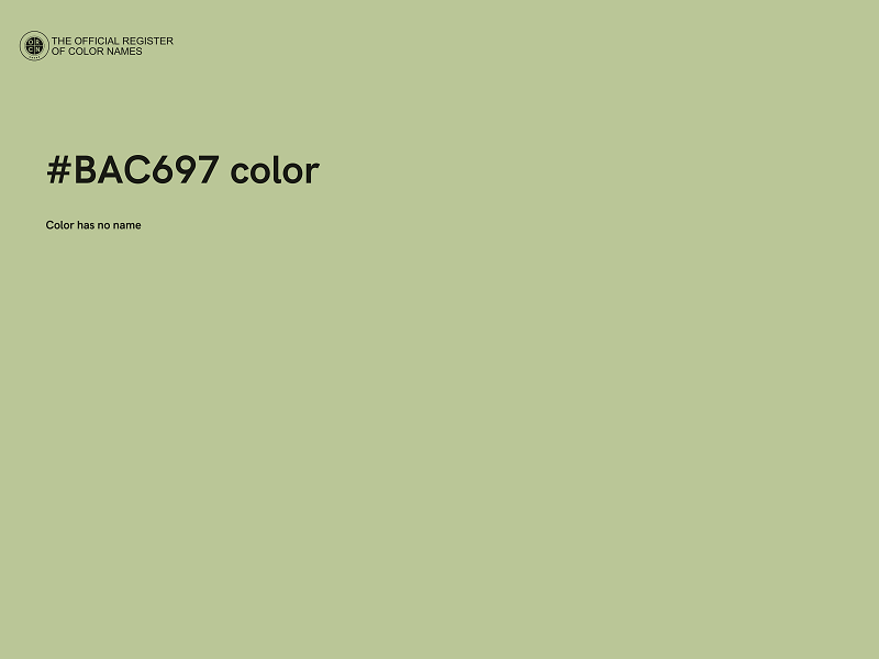 #BAC697 color image