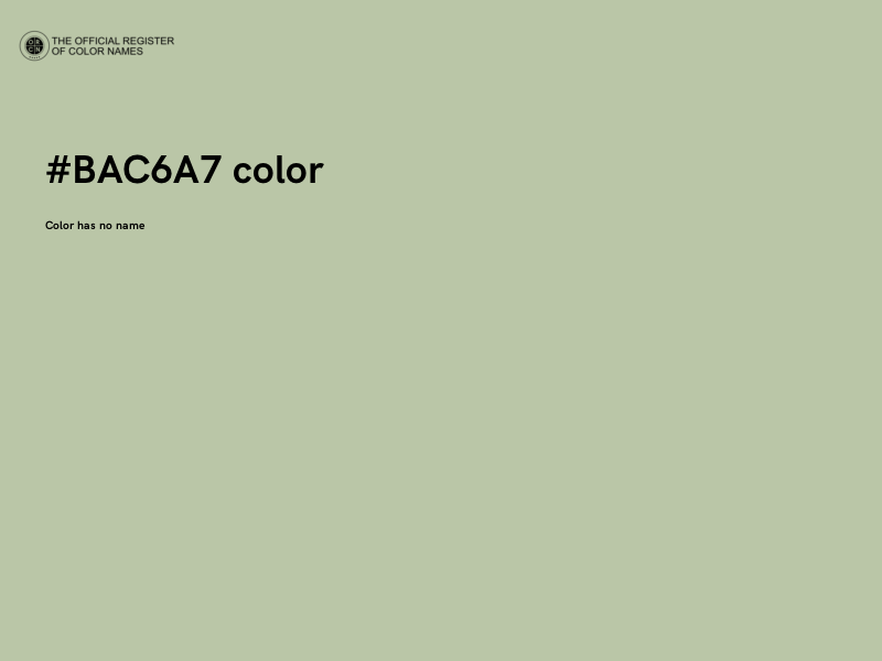 #BAC6A7 color image