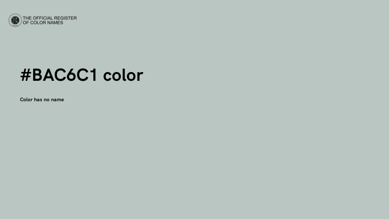#BAC6C1 color image