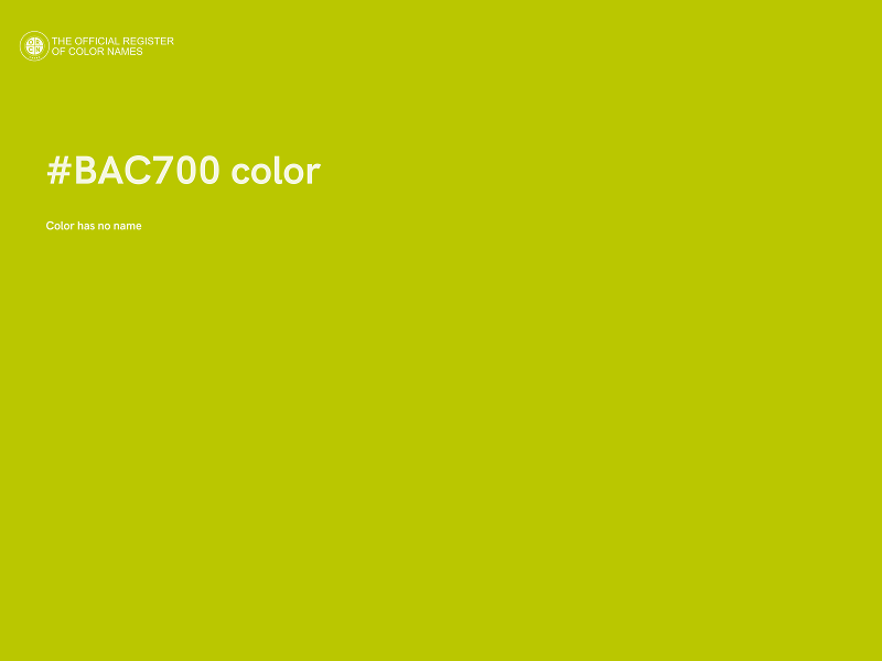 #BAC700 color image