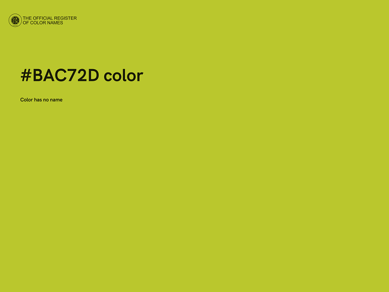 #BAC72D color image