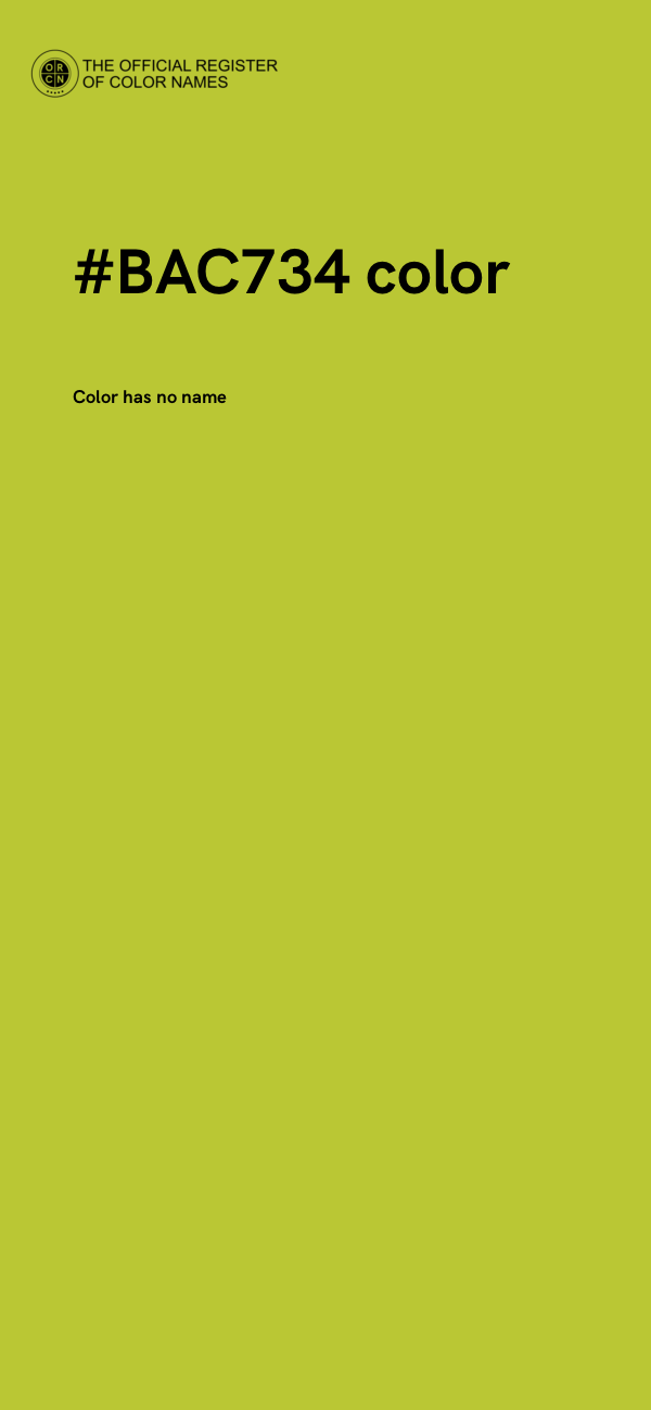 #BAC734 color image