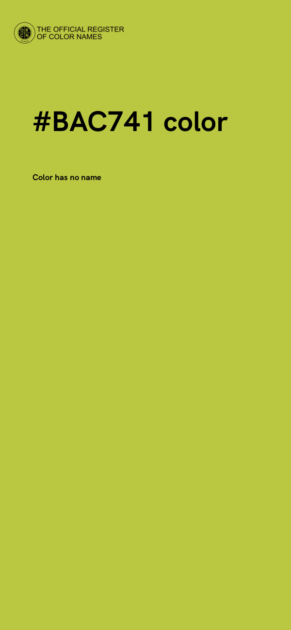 #BAC741 color image