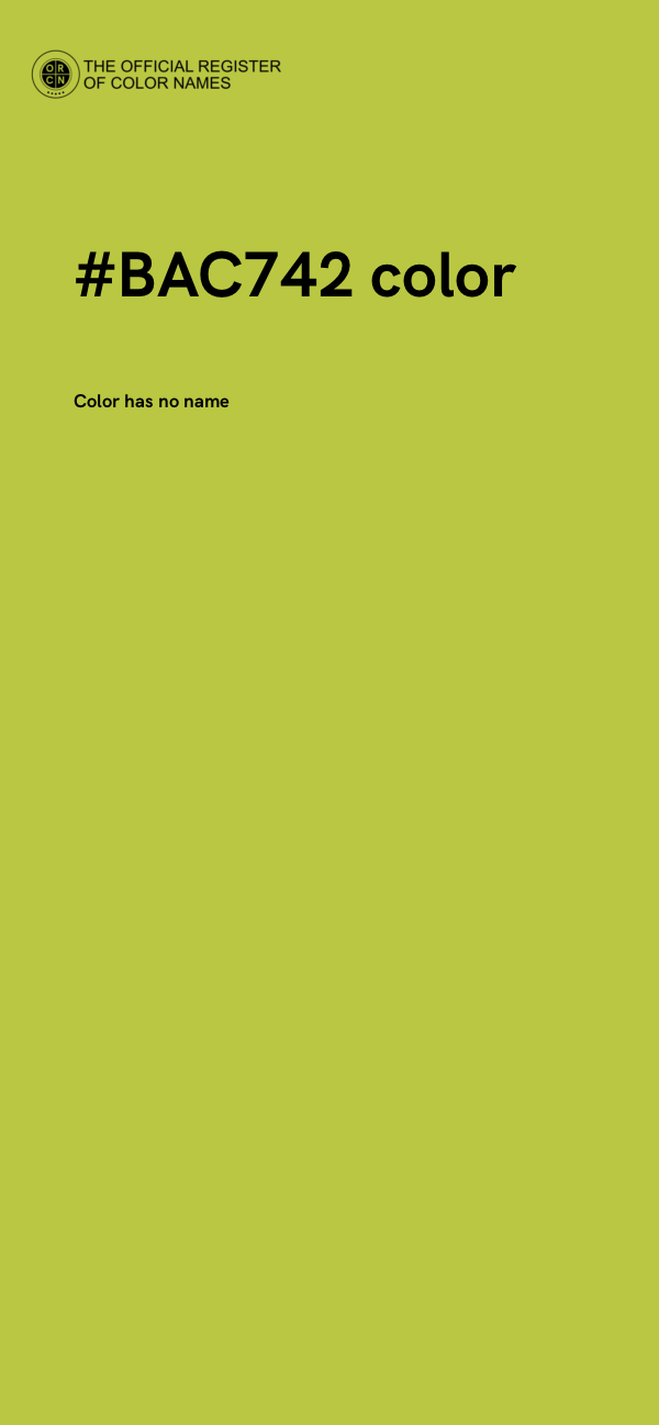 #BAC742 color image