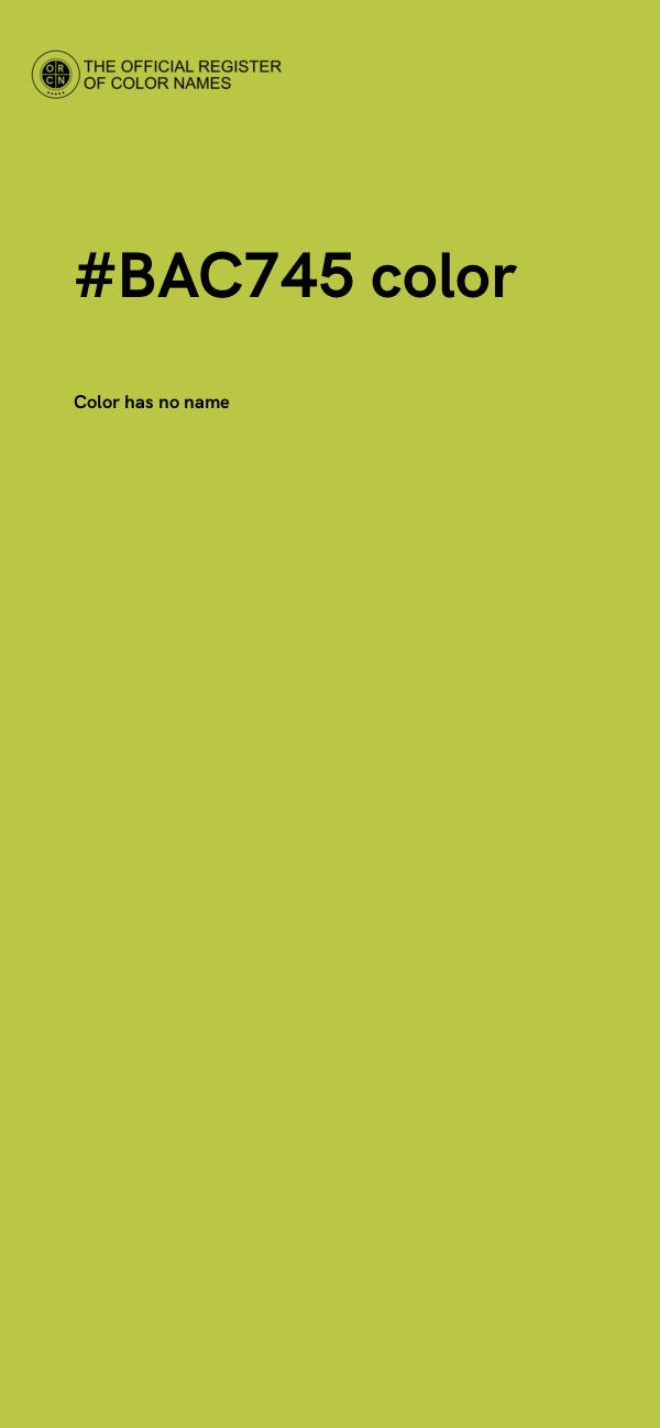 #BAC745 color image