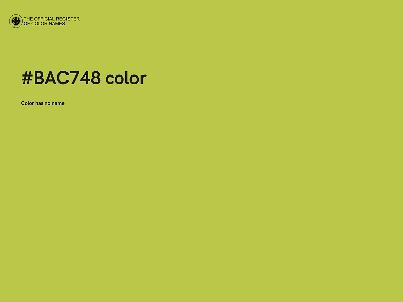 #BAC748 color image