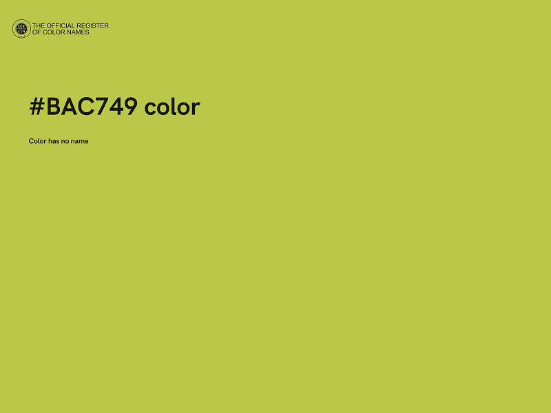 #BAC749 color image