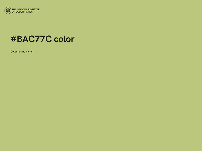 #BAC77C color image