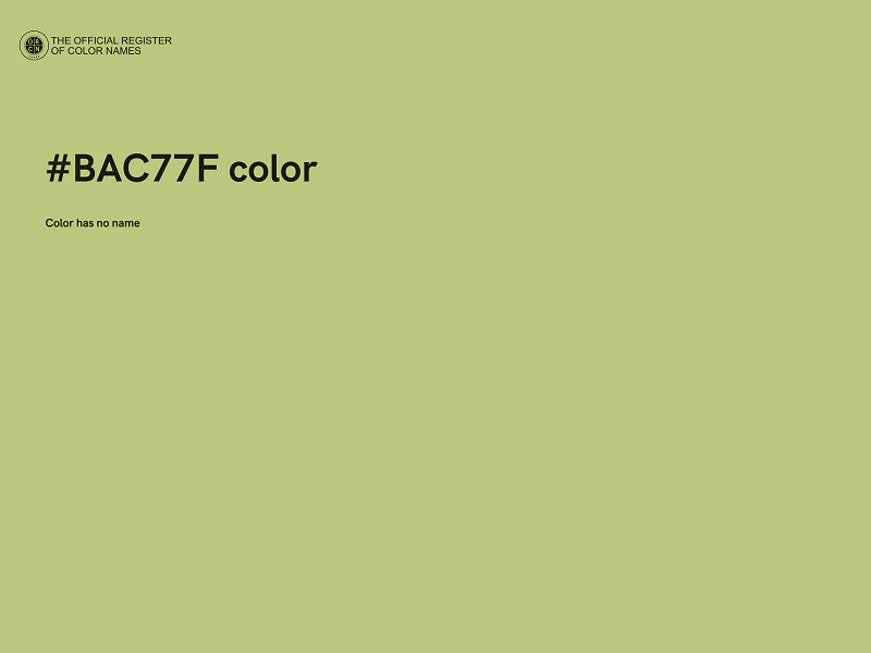 #BAC77F color image