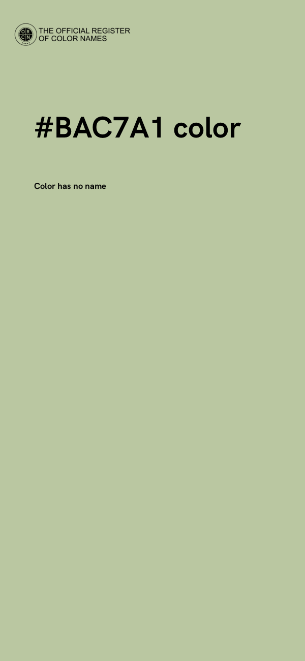 #BAC7A1 color image