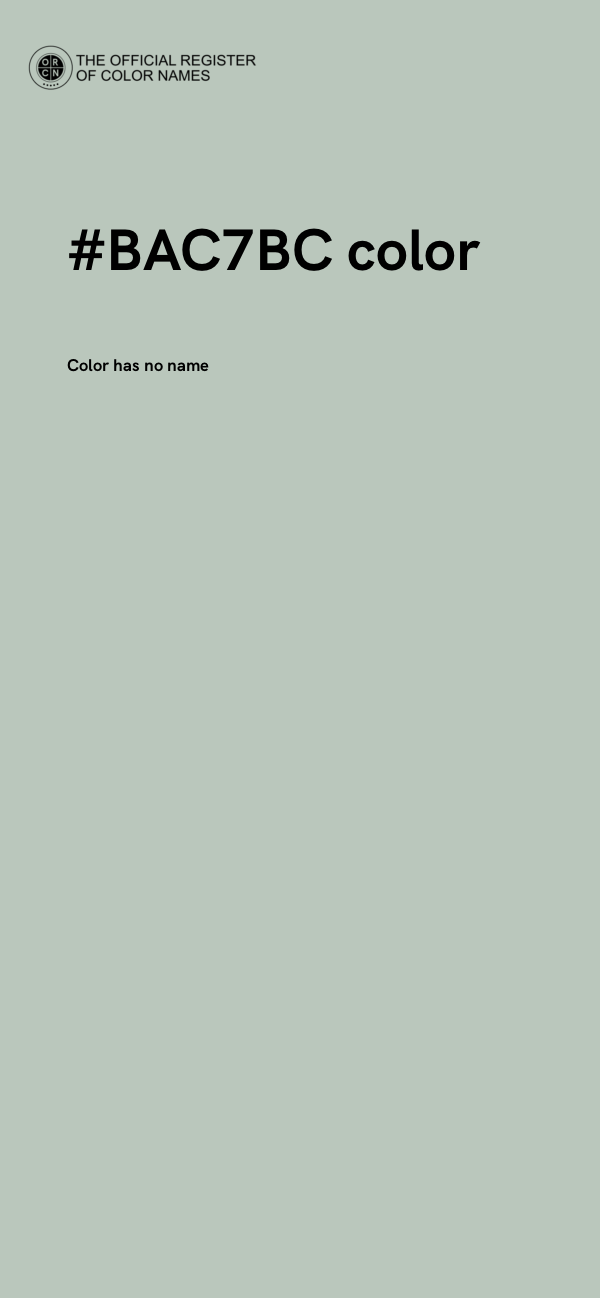 #BAC7BC color image