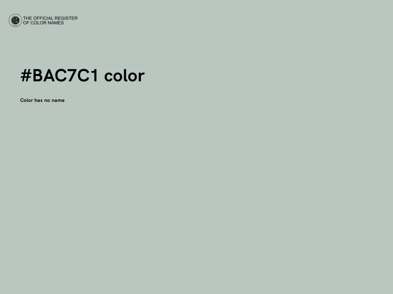 #BAC7C1 color image