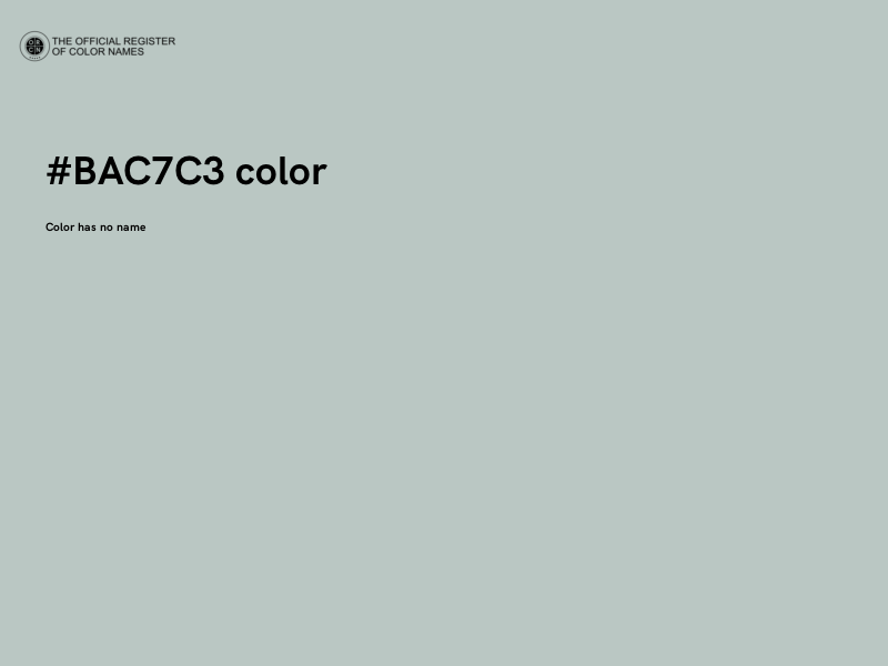 #BAC7C3 color image