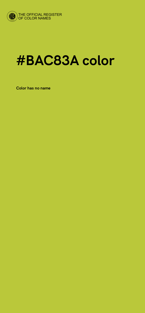 #BAC83A color image