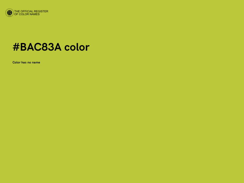 #BAC83A color image