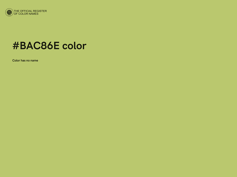 #BAC86E color image