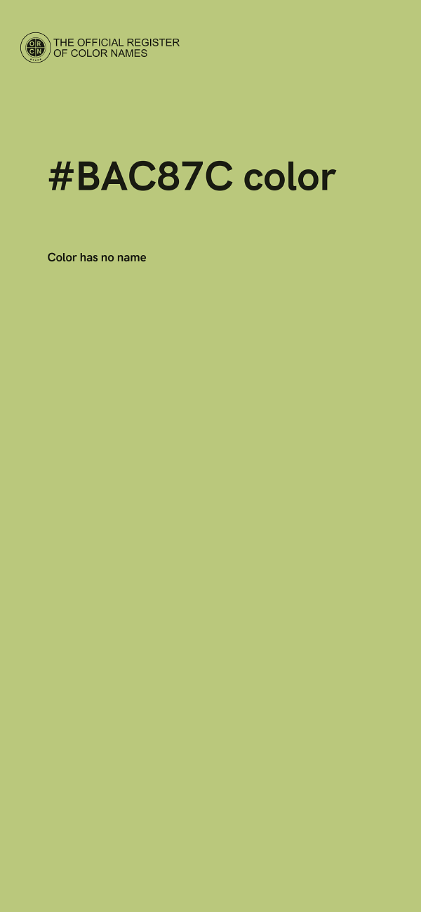 #BAC87C color image